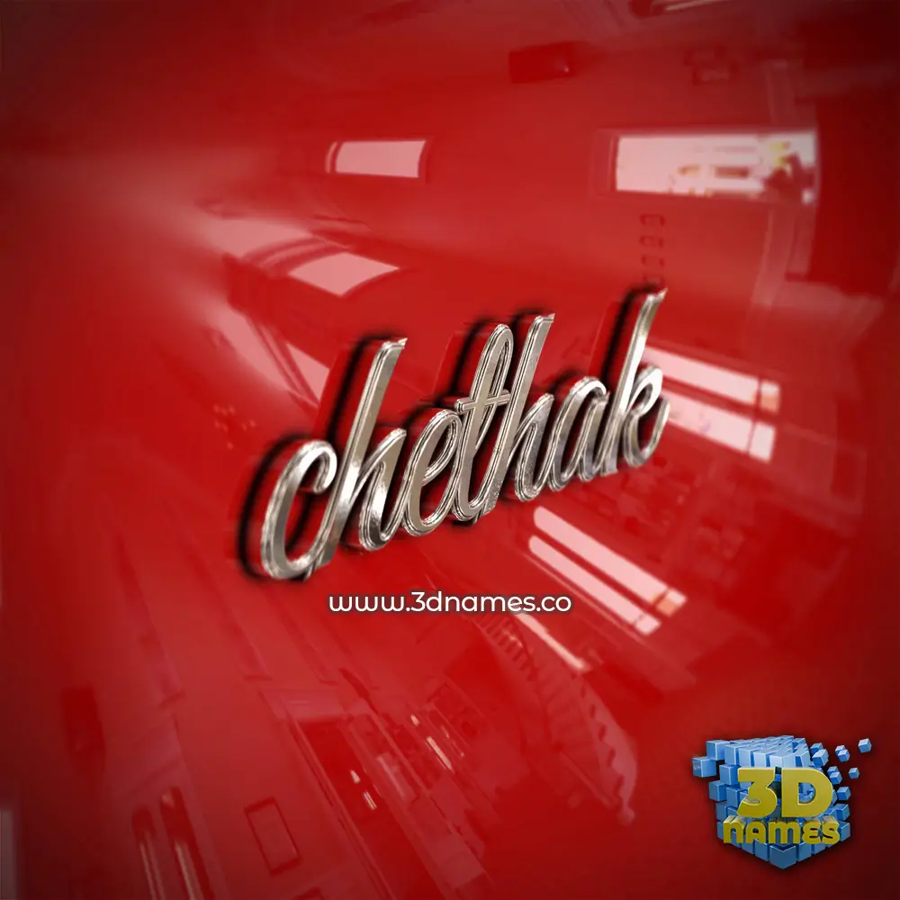 chethak in Car Paint style - 3D name wallpaper