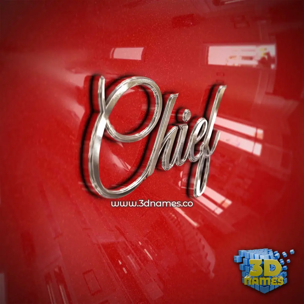 chief in Car Paint style - 3D name wallpaper