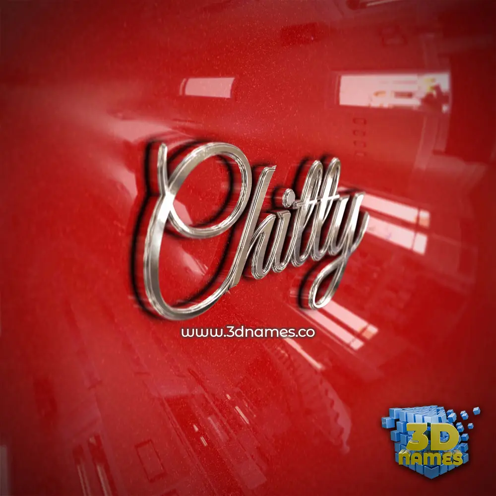 chitty in Car Paint style - 3D name wallpaper