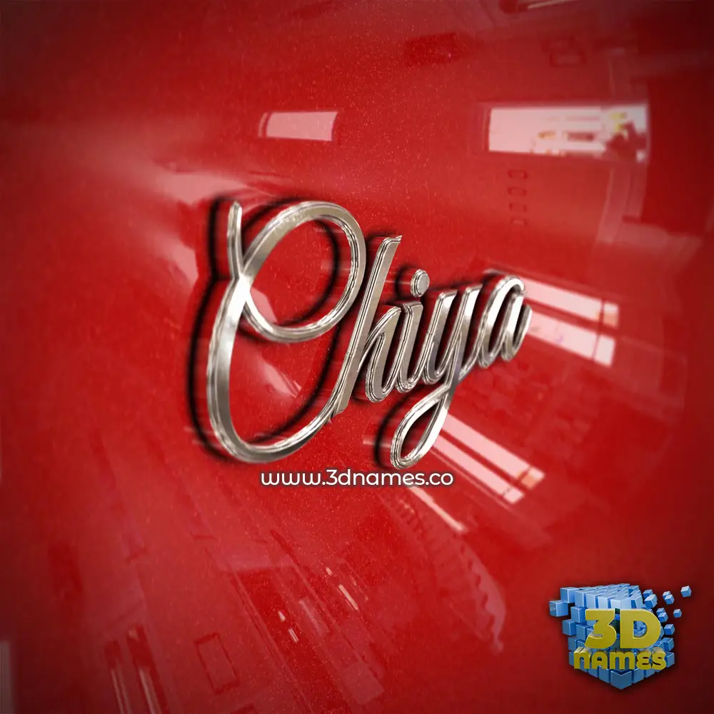 chiya in Car Paint style - 3D name wallpaper