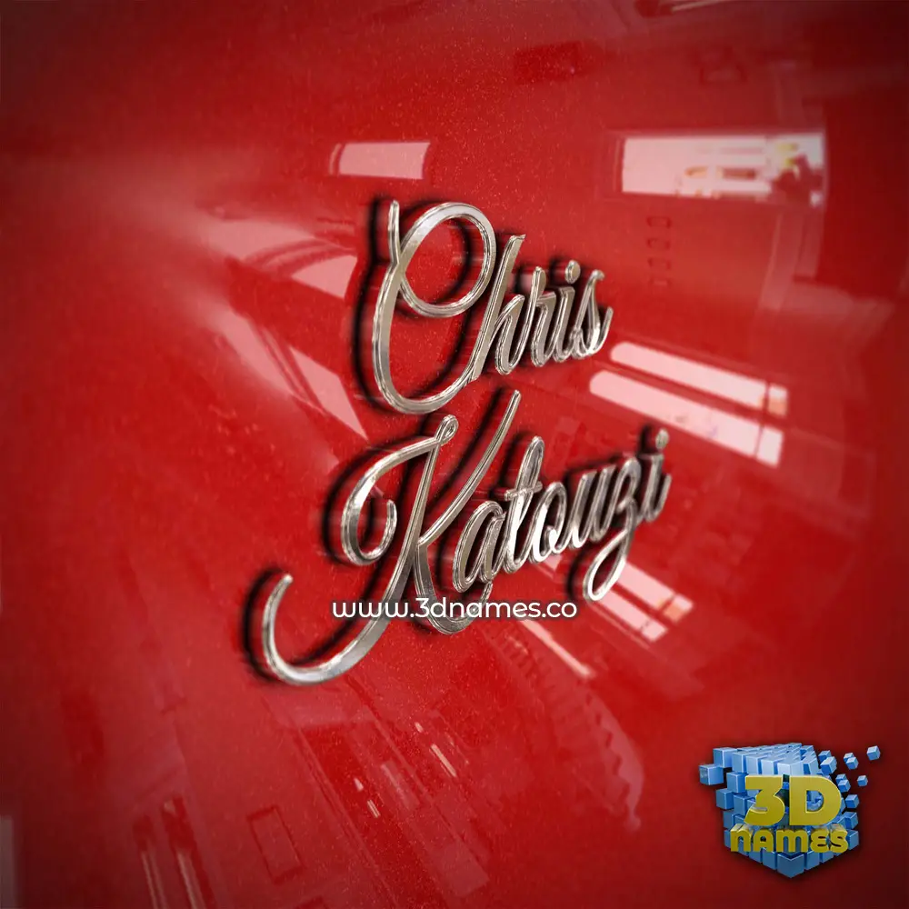 chris katouzi in Car Paint style - 3D name wallpaper