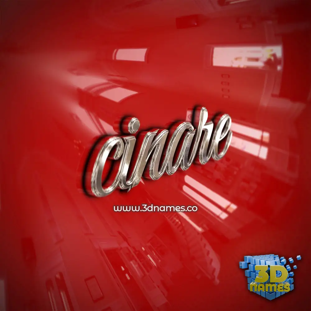 cinare in Car Paint style - 3D name wallpaper