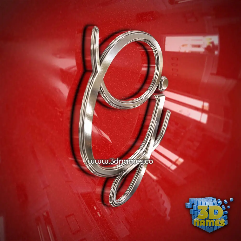 cj in Car Paint style - 3D name wallpaper