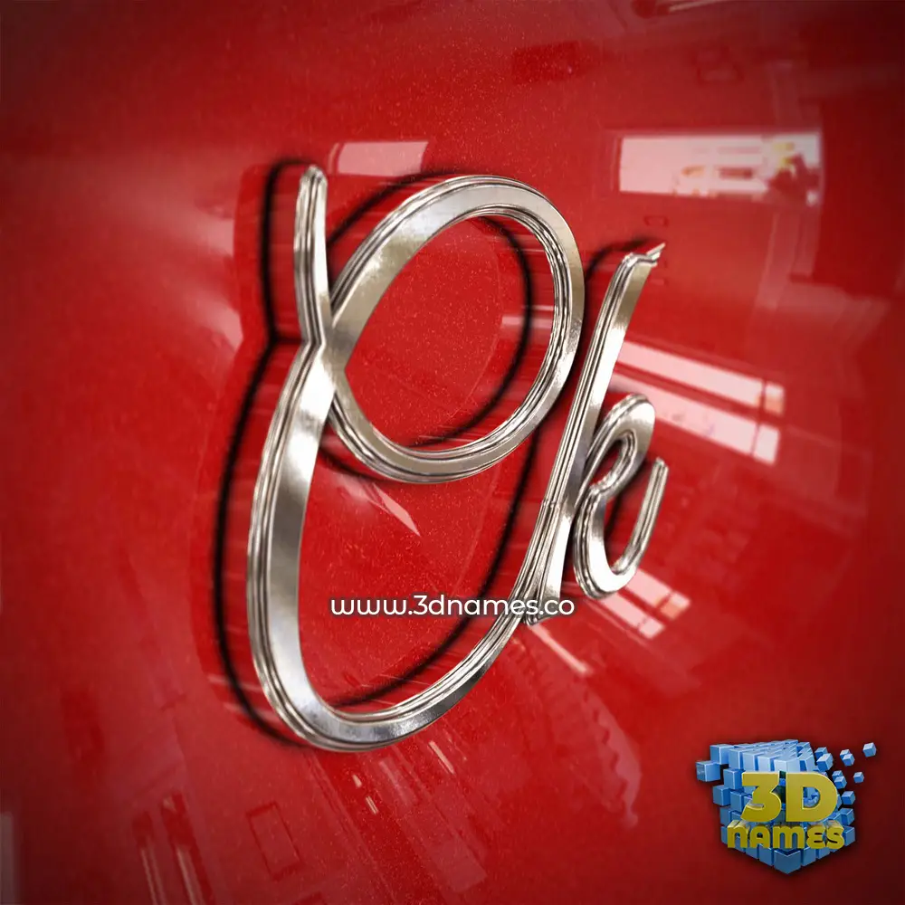 ck in Car Paint style - 3D name wallpaper