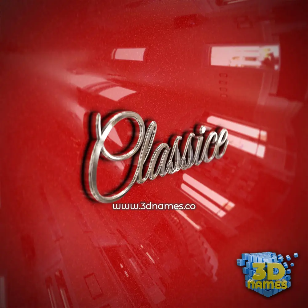 classice in Car Paint style - 3D name wallpaper