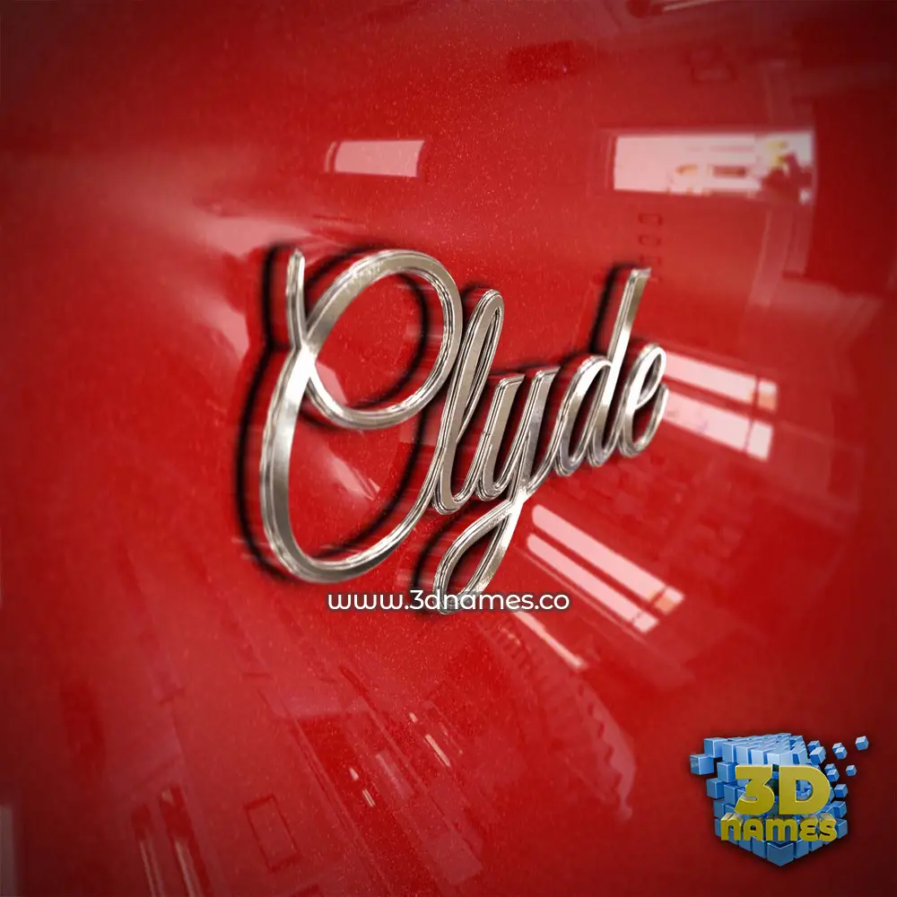 clyde in Car Paint style - 3D name wallpaper