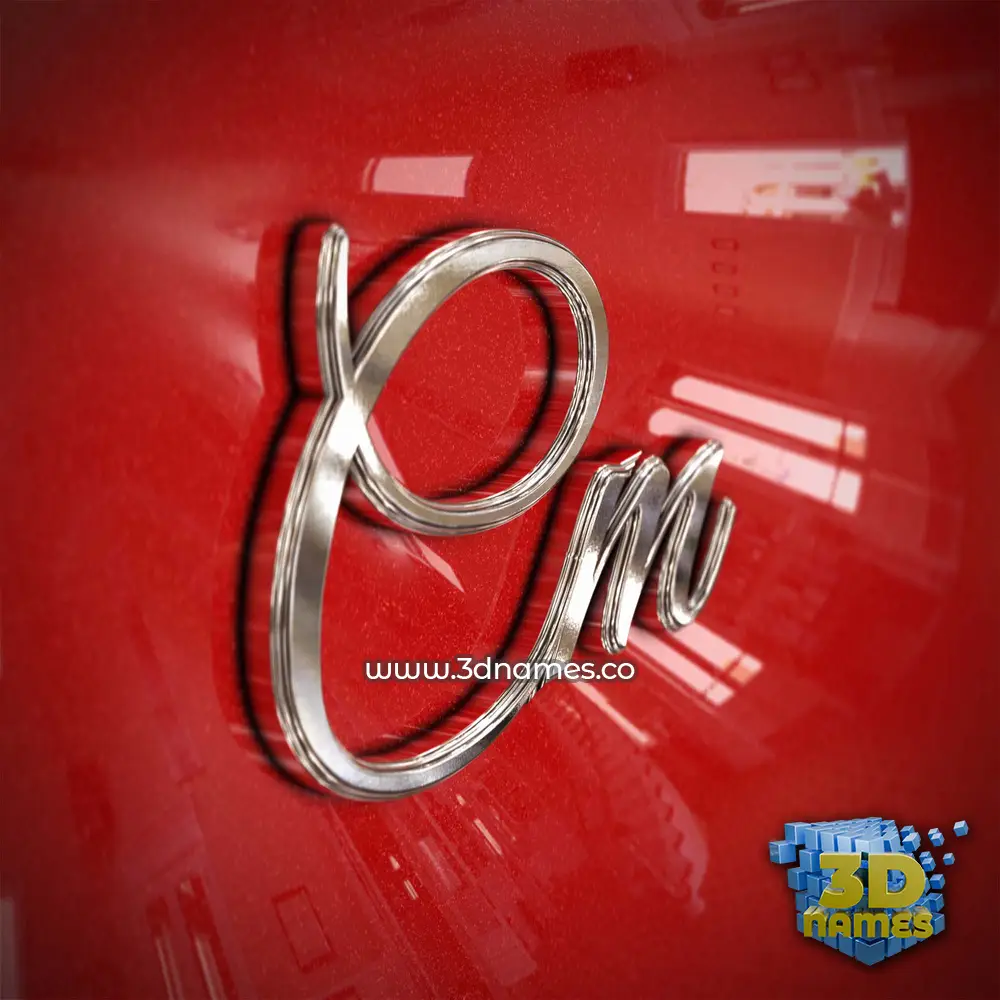 cm in Car Paint style - 3D name wallpaper