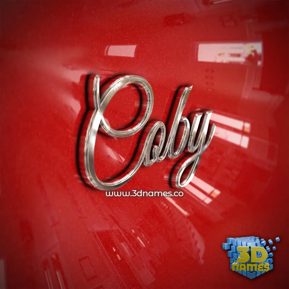 coby in Car Paint style - 3D name wallpaper