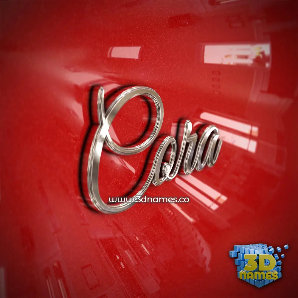 cora in Car Paint style - 3D name wallpaper