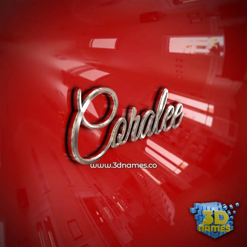 coralee in Car Paint style - 3D name wallpaper