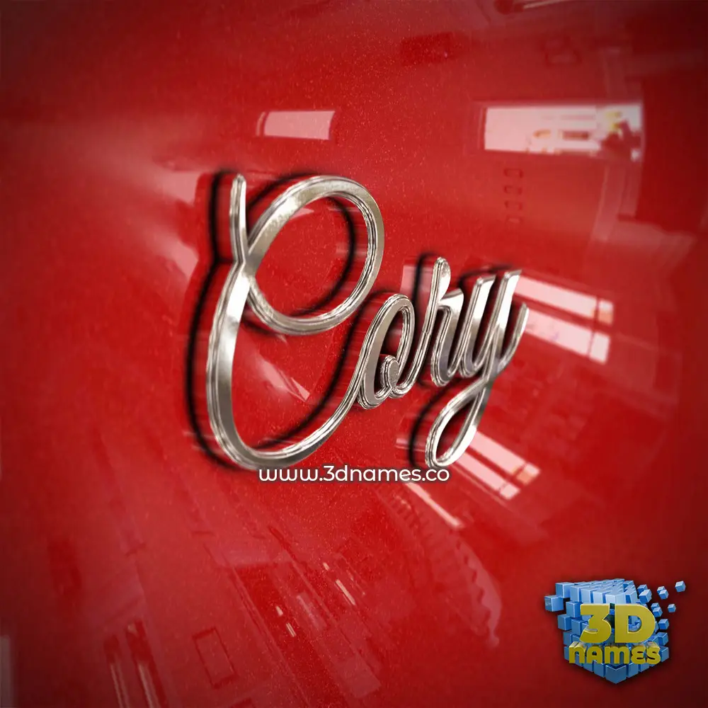 cory in Car Paint style - 3D name wallpaper