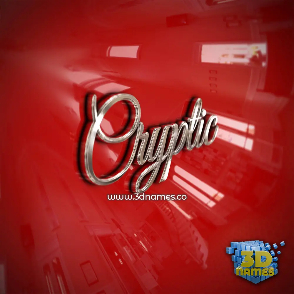 cryptic in Car Paint style - 3D name wallpaper