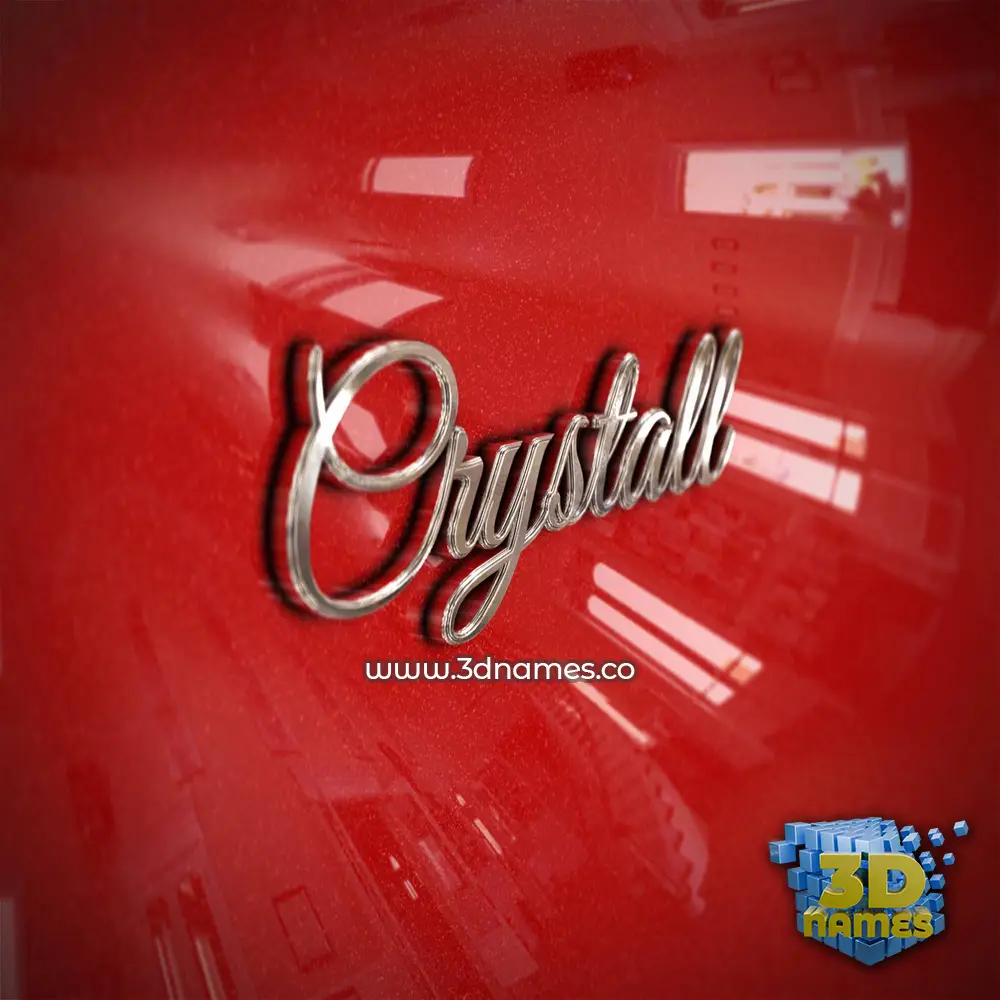 crystall in Car Paint style - 3D name wallpaper
