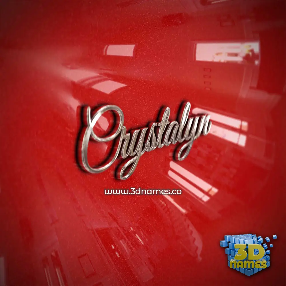 crystalyn in Car Paint style - 3D name wallpaper
