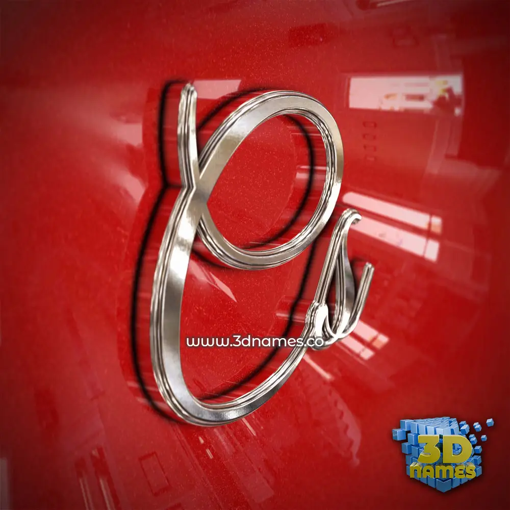 cs in Car Paint style - 3D name wallpaper