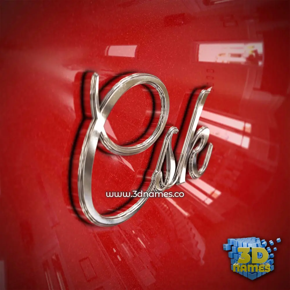 csk in Car Paint style - 3D name wallpaper