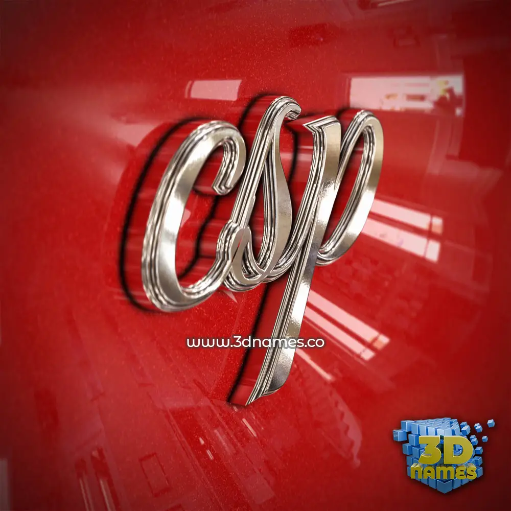 csp in Car Paint style - 3D name wallpaper