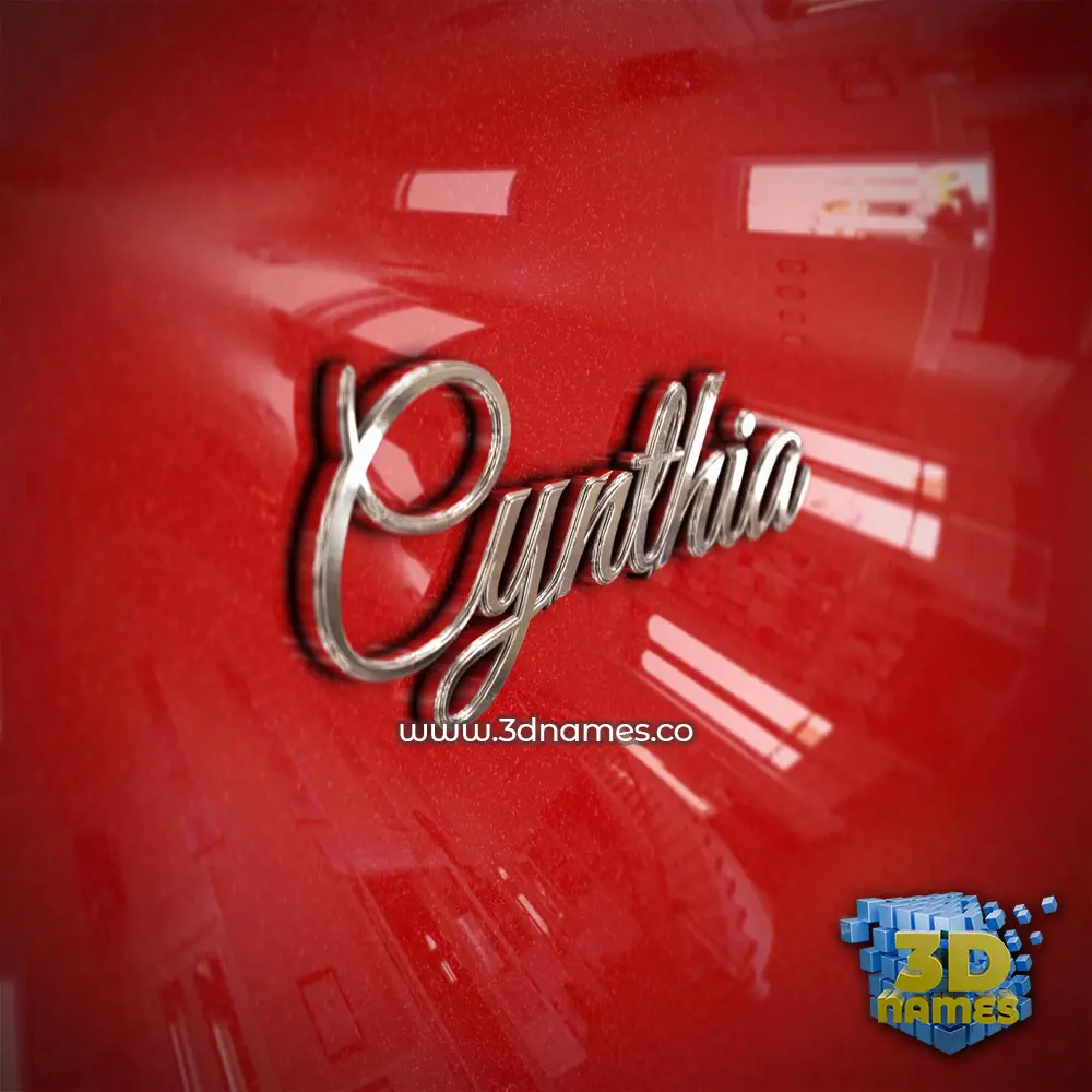 cynthia in Car Paint style - 3D name wallpaper