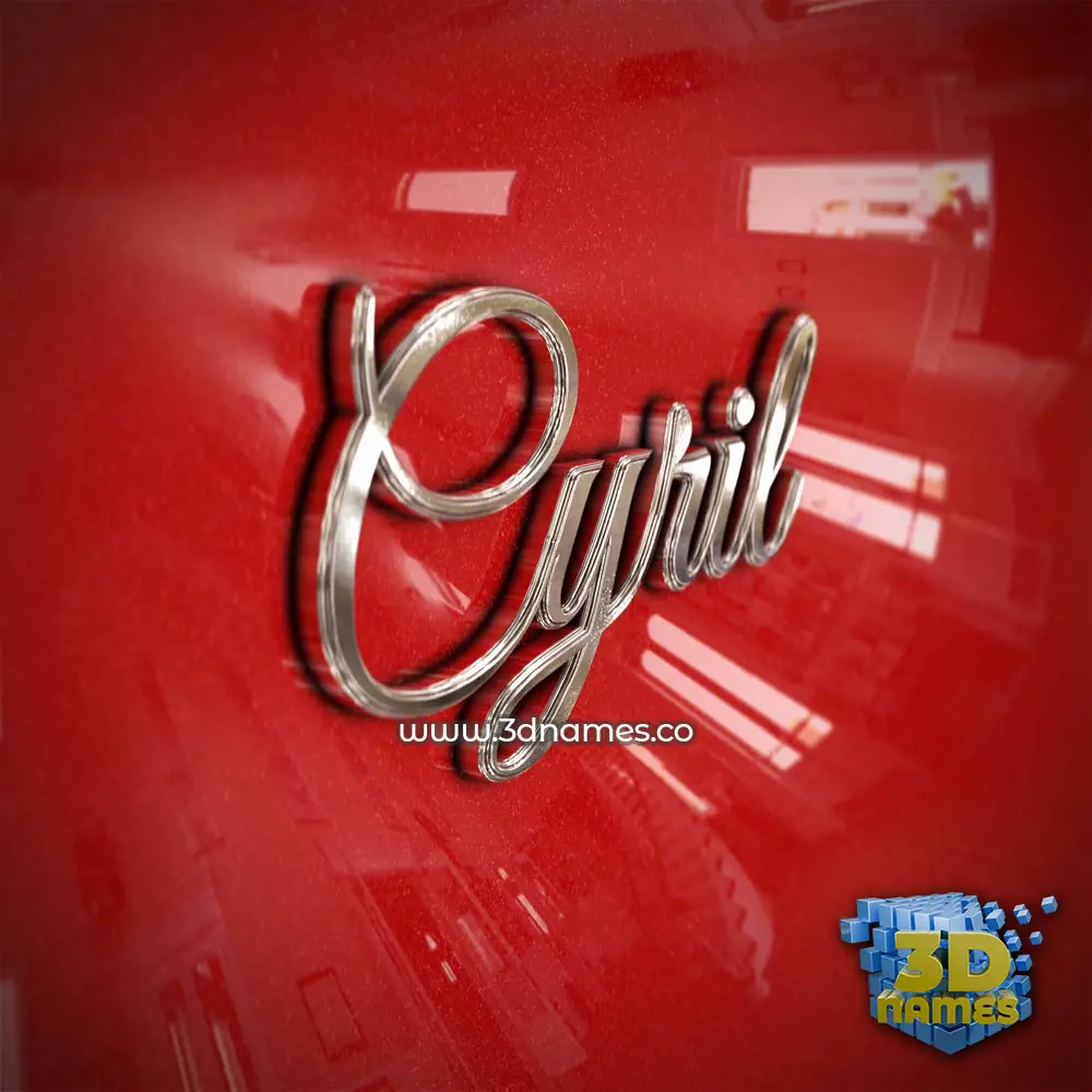 cyril in Car Paint style - 3D name wallpaper