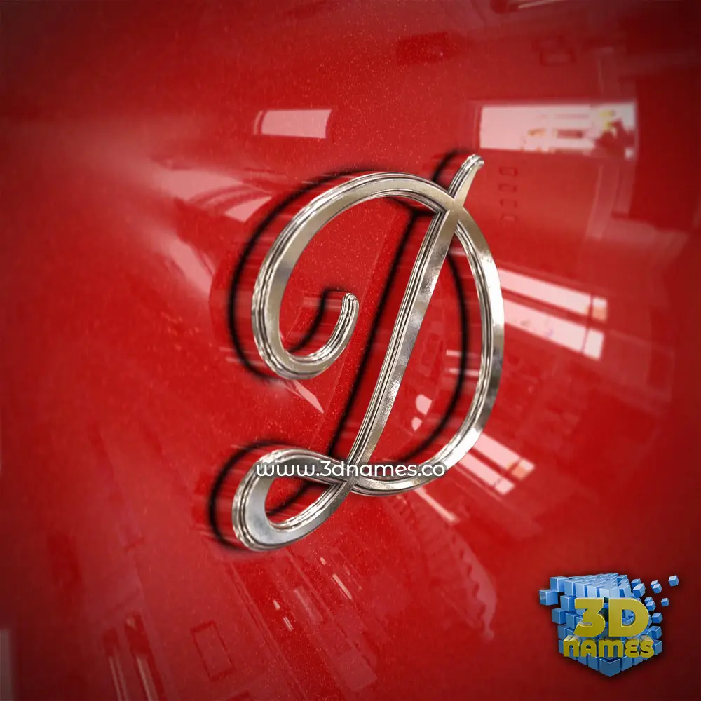 d in Car Paint style - 3D name wallpaper