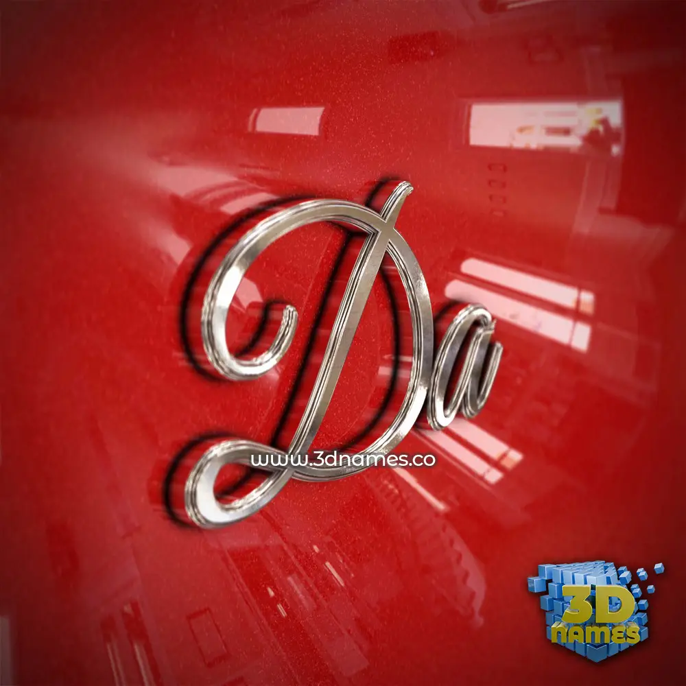 da in Car Paint style - 3D name wallpaper