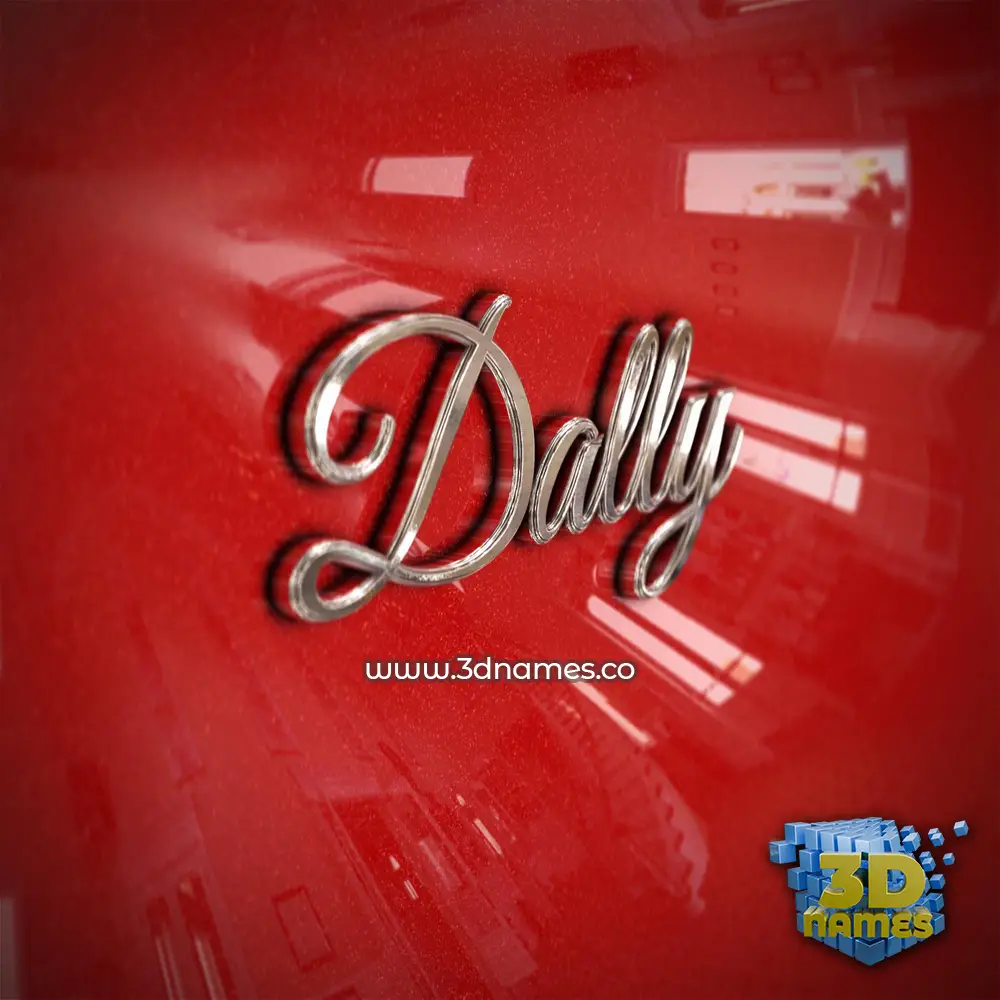 dally in Car Paint style - 3D name wallpaper