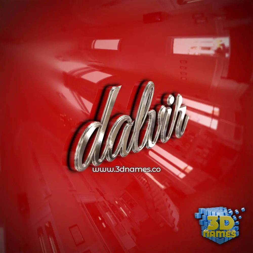 dalvir in Car Paint style - 3D name wallpaper