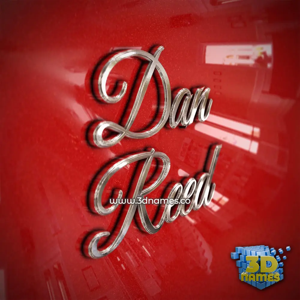 dan reed in Car Paint style - 3D name wallpaper