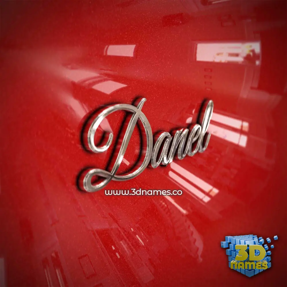 danel in Car Paint style - 3D name wallpaper