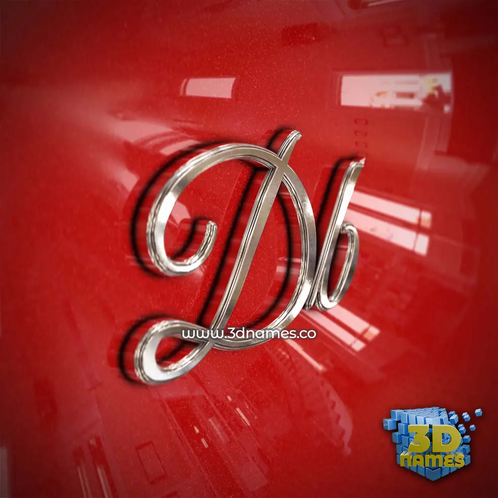db in Car Paint style - 3D name wallpaper