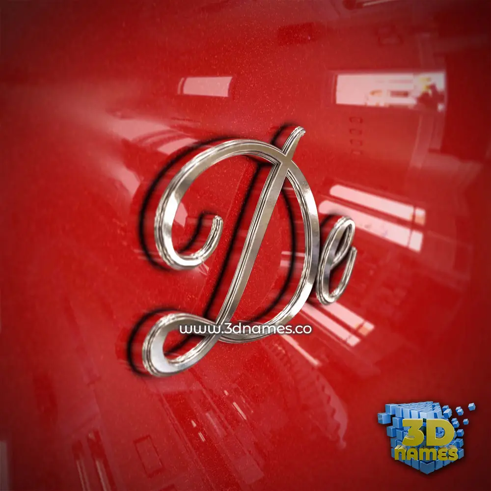 de in Car Paint style - 3D name wallpaper