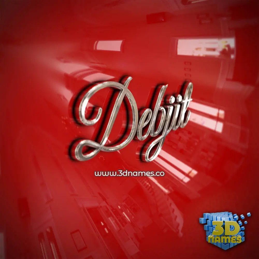 debjit in Car Paint style - 3D name wallpaper