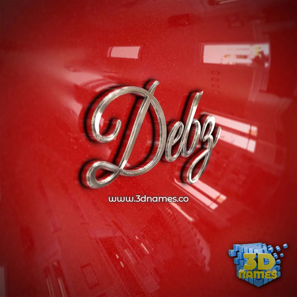 debz in Car Paint style - 3D name wallpaper