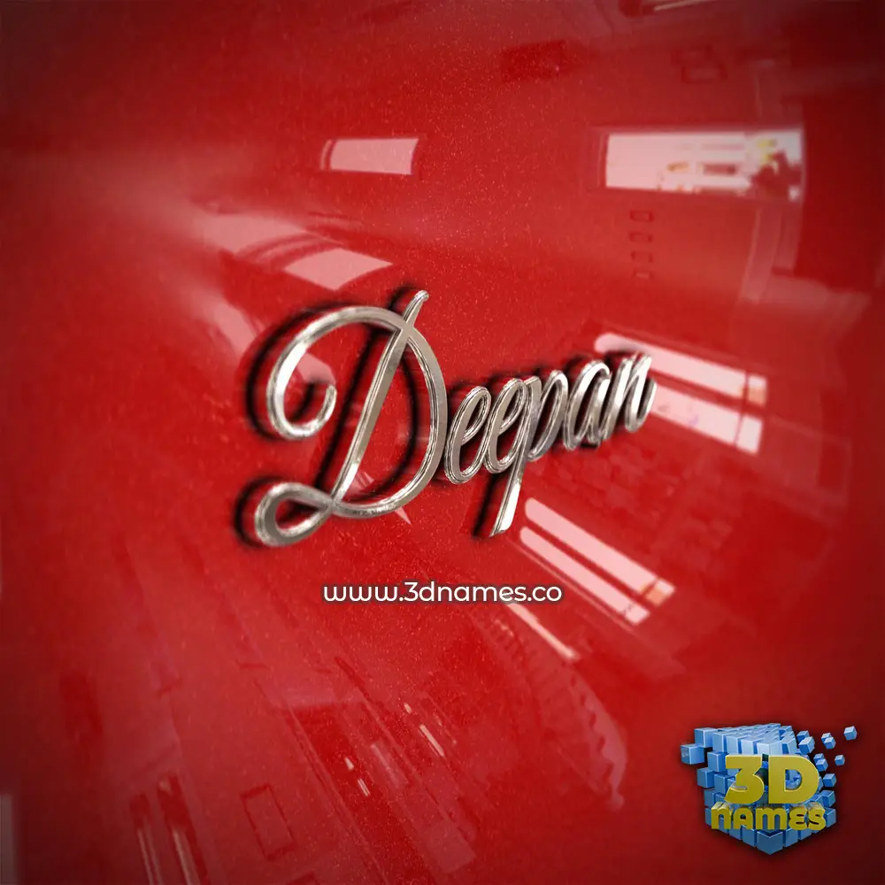 deepan in Car Paint style - 3D name wallpaper