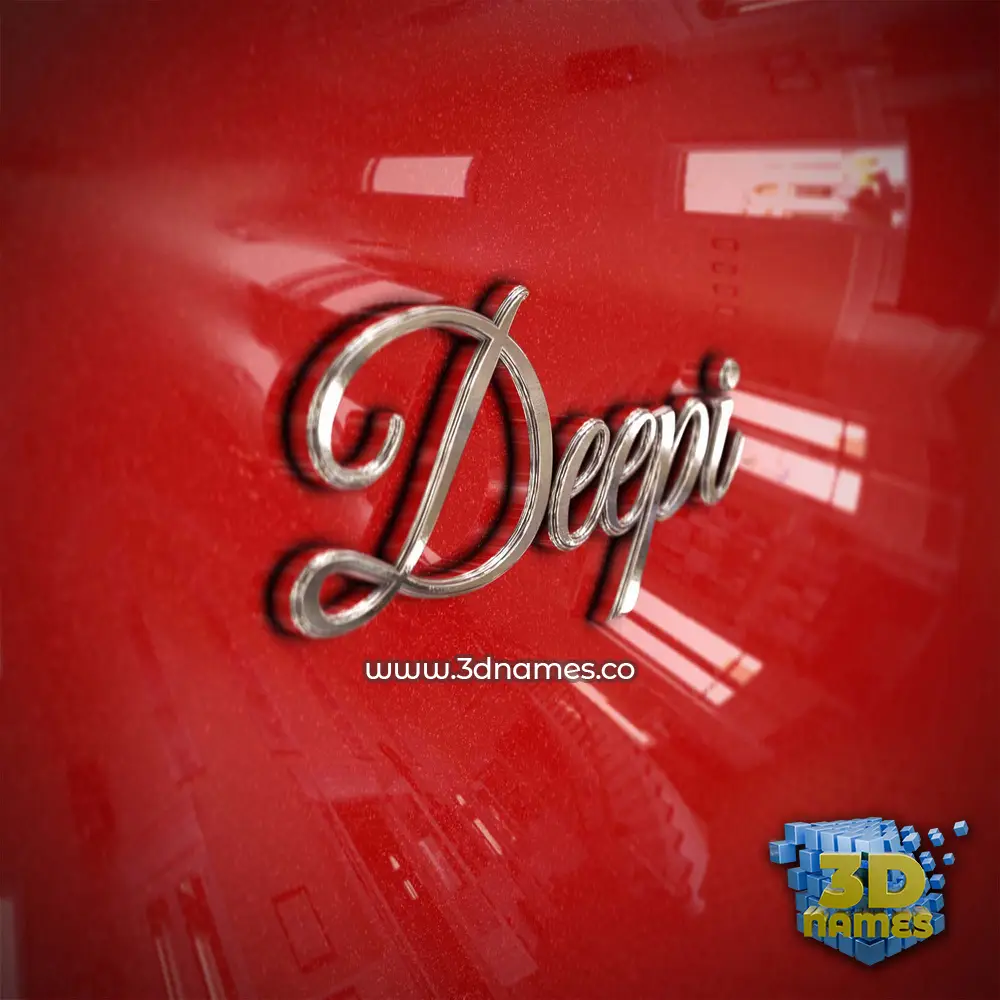 deepi in Car Paint style - 3D name wallpaper