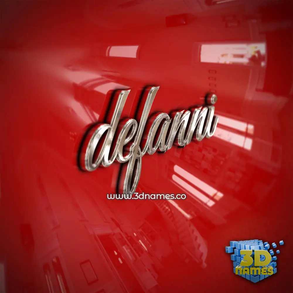 defanni in Car Paint style - 3D name wallpaper