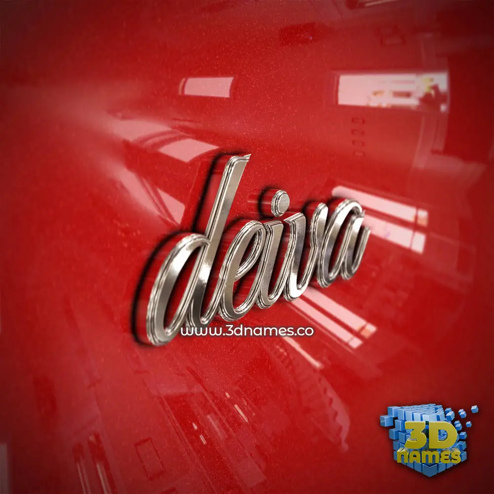 deiva in Car Paint style - 3D name wallpaper