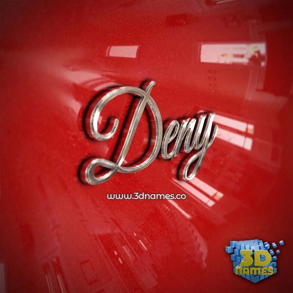 deny in Car Paint style - 3D name wallpaper
