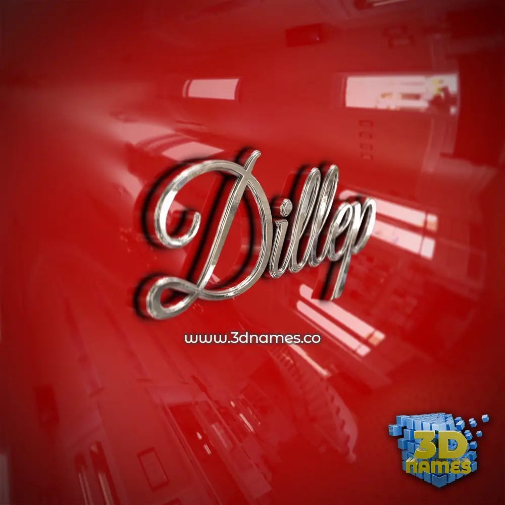 dillep in Car Paint style - 3D name wallpaper