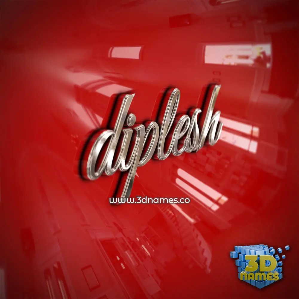 diplesh in Car Paint style - 3D name wallpaper