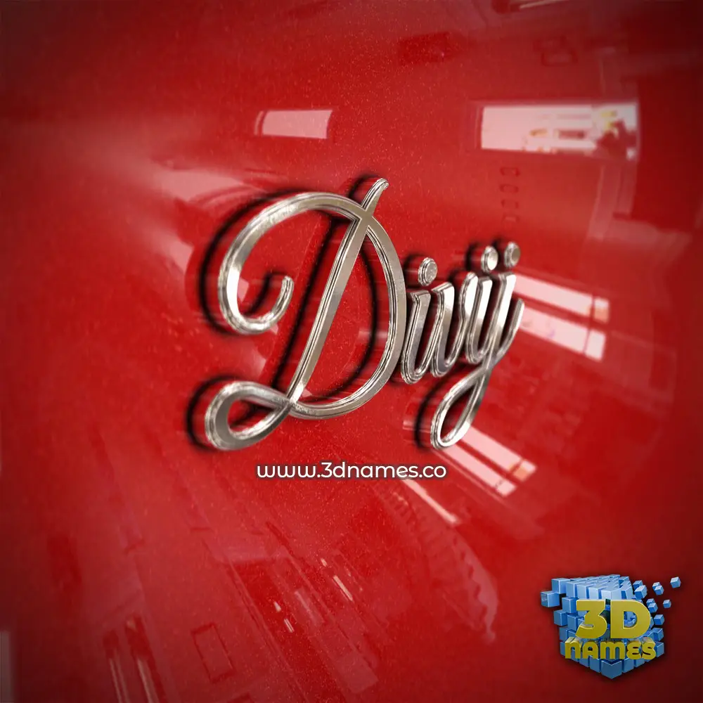 divij in Car Paint style - 3D name wallpaper
