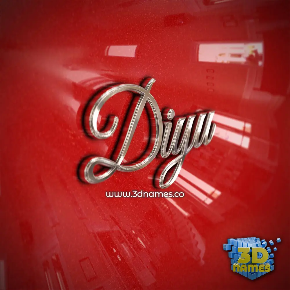 diyu in Car Paint style - 3D name wallpaper