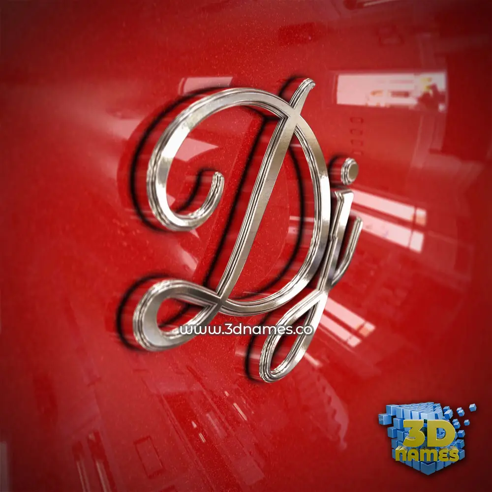 dj in Car Paint style - 3D name wallpaper