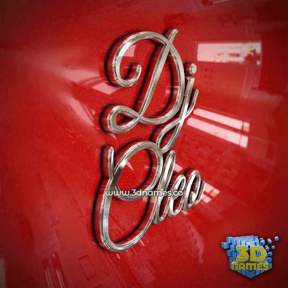 dj cleo in Car Paint style - 3D name wallpaper