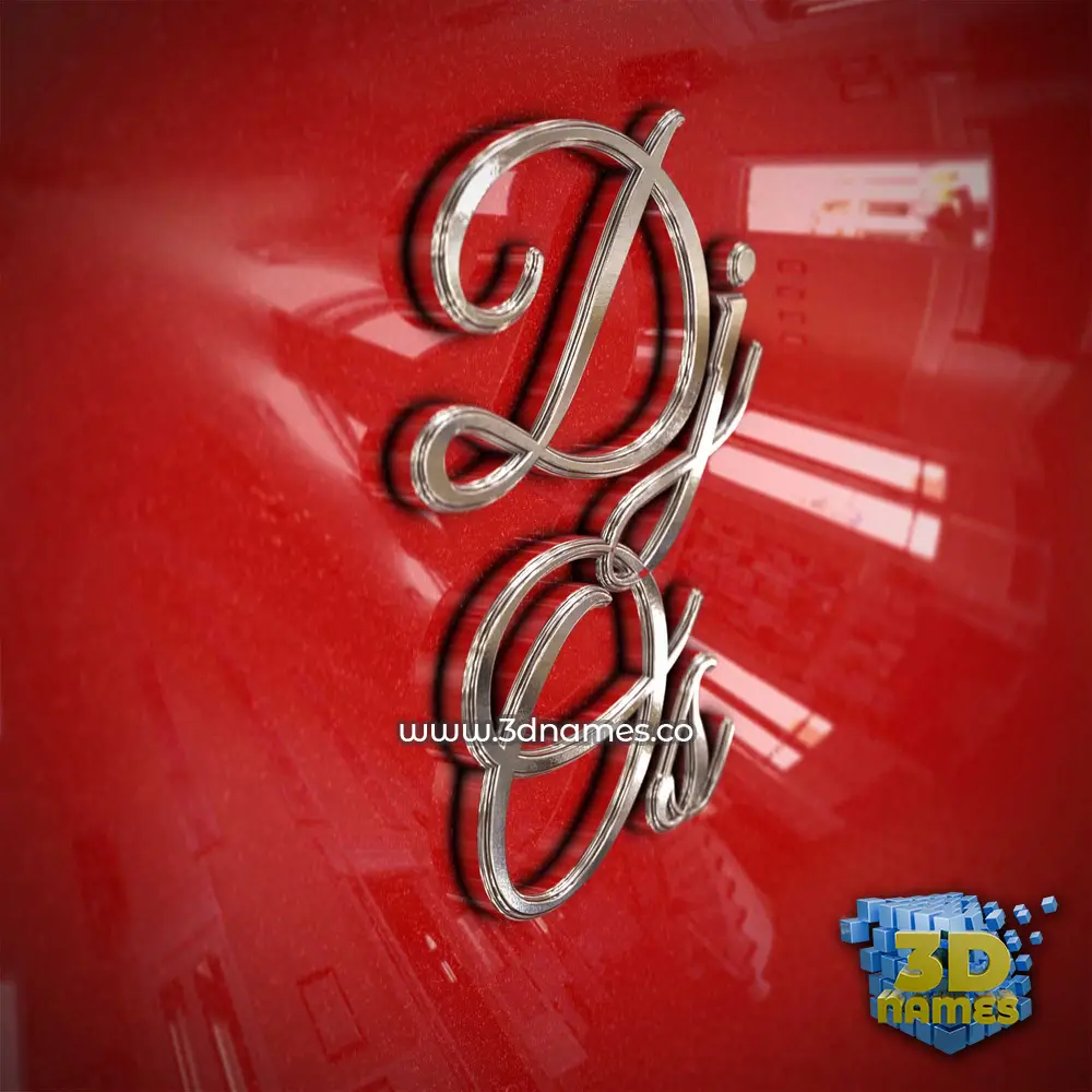 dj os in Car Paint style - 3D name wallpaper