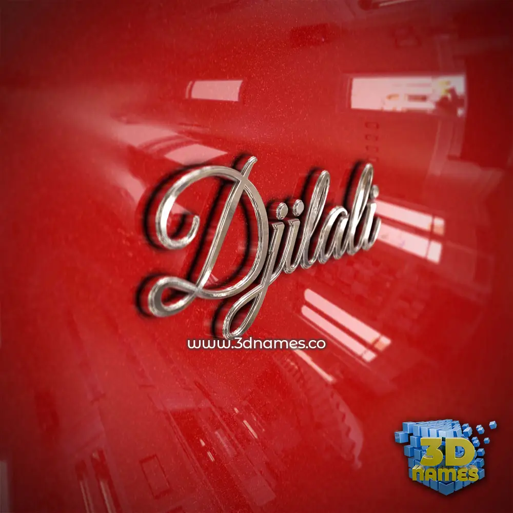 djilali in Car Paint style - 3D name wallpaper