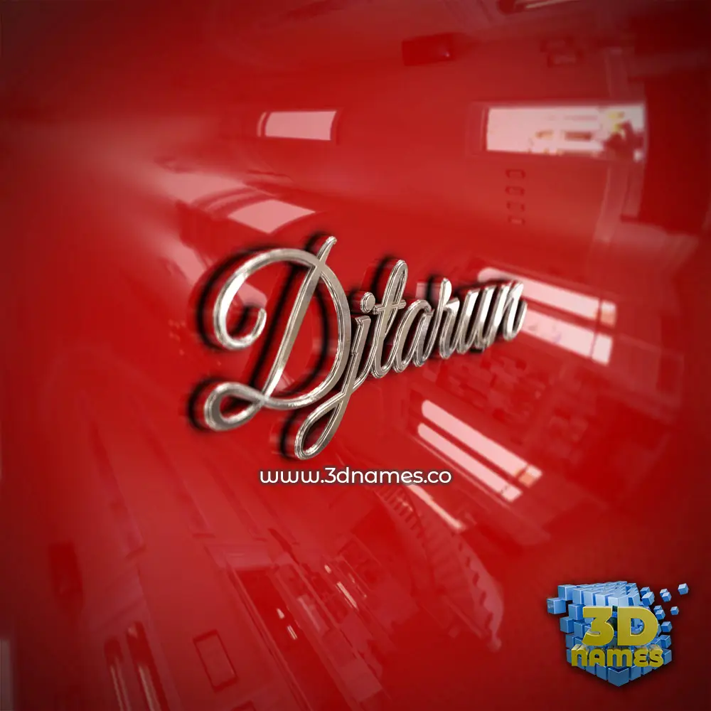 djtarun in Car Paint style - 3D name wallpaper