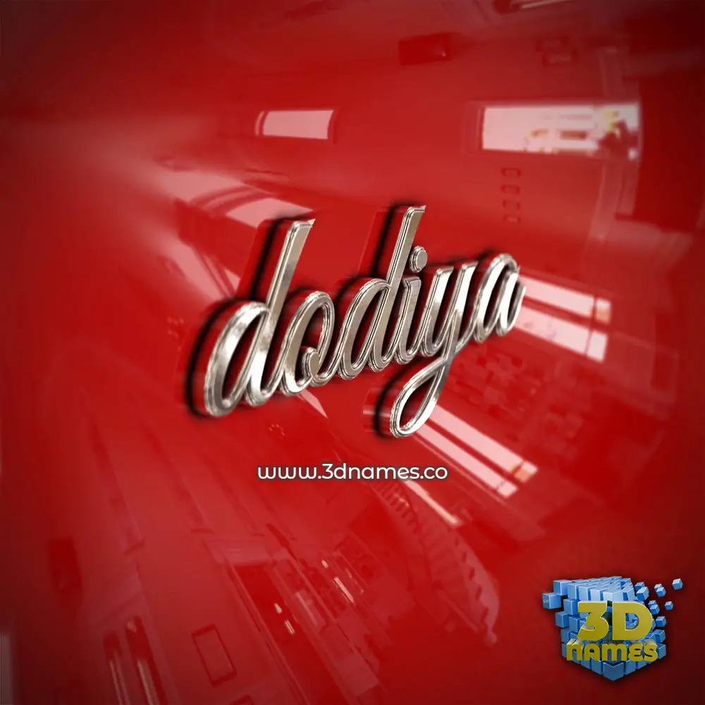dodiya in Car Paint style - 3D name wallpaper