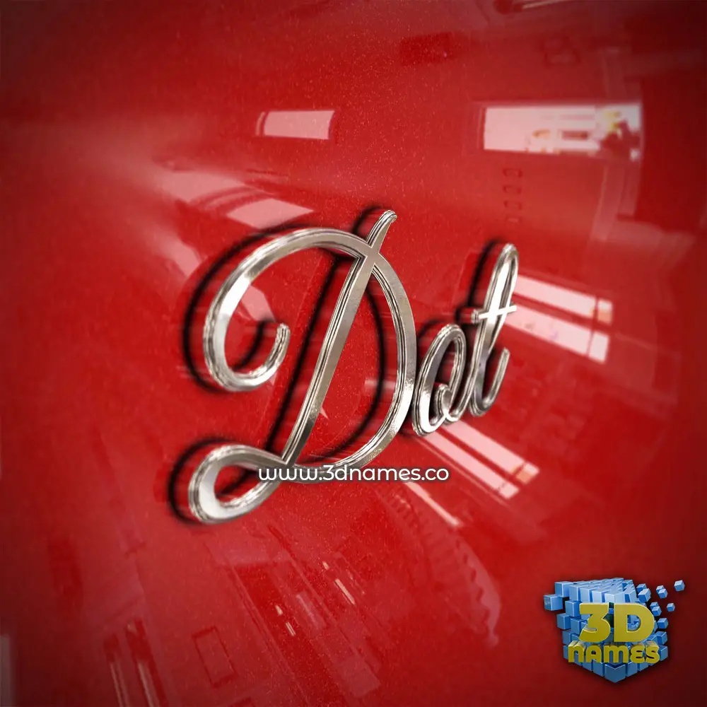 dot in Car Paint style - 3D name wallpaper