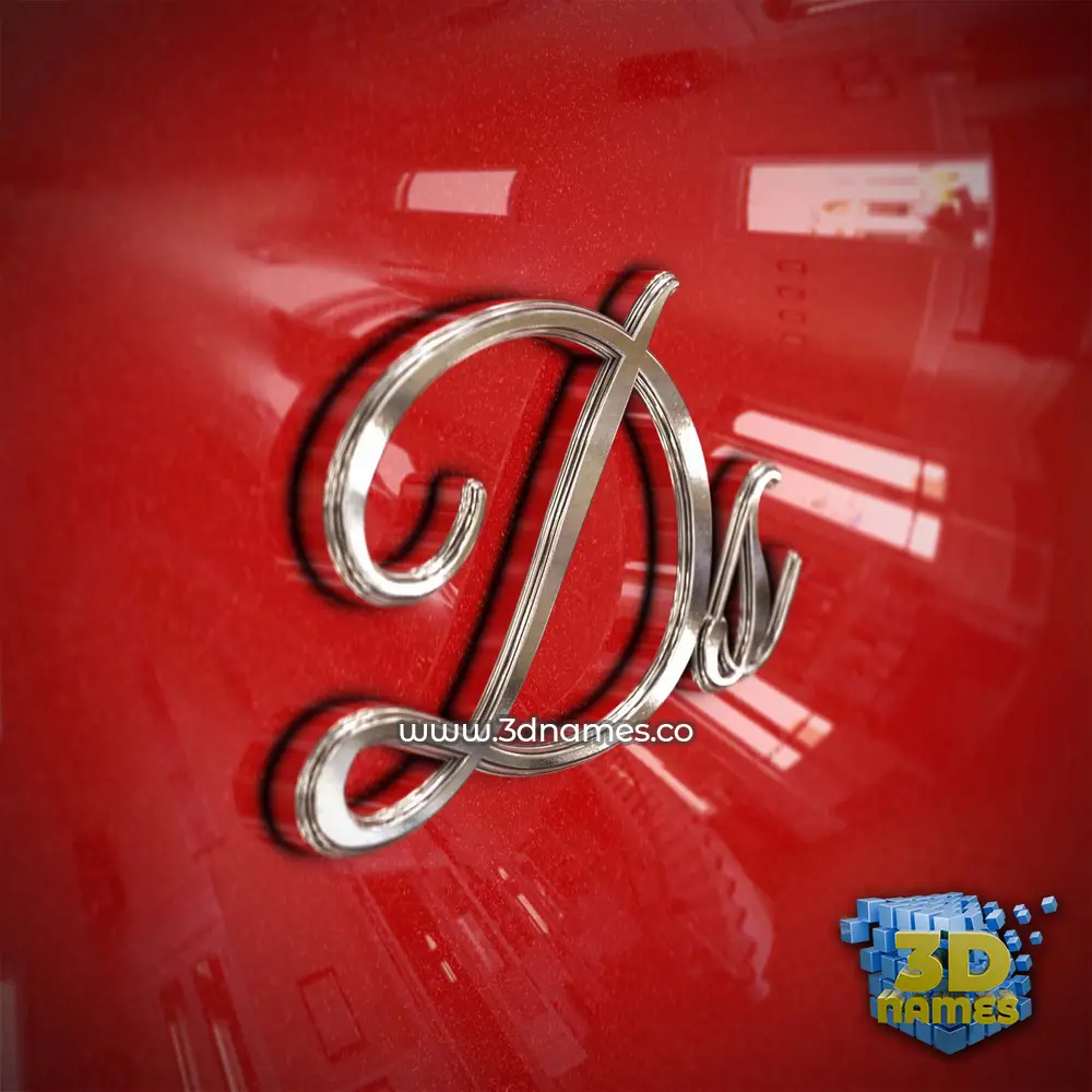 ds in Car Paint style - 3D name wallpaper